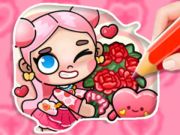 Spel Kleurboek: Avatar Valentijnsdag online Spel Kleurboek: Avatar Valentijnsdag online