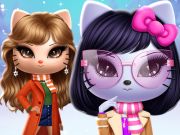 Spel Kitty Squad Winter Dress Up  online