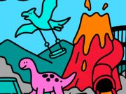 Spel Kleur door code Dino Park  online