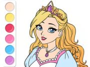Spel Kleurboek: prinses prom -jurk  online