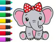 Spel Kleurboek: olifant  online