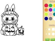 Spel Halloween Labubu kleur- en tekeningspel online