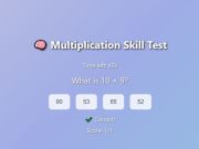 Spel Vermenigvuldigingstest online