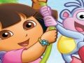 Spel Puzzel leuke dora met laarzen online Spel Puzzel leuke dora met laarzen online