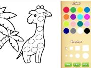 Spel Eenvoudig dierlijk kleurboek voor kinderen online