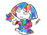 Spel Jungle Girl: kleurplaten online