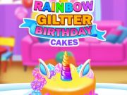 Spel Regenboog glitter verjaardagstaarten online