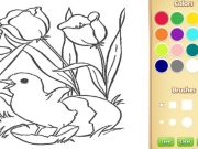 Spel Bloemen kleurboek voor kinderen online