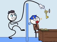 Spel Stickman Troll Thief Puzzle online