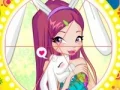Spel Winx bunny style: Round Puzzle online