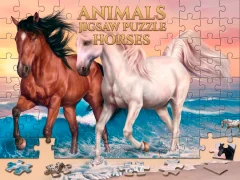 Spel Animals Jigsaw Puzzle Horses online