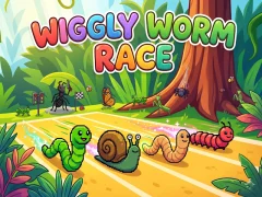 Spel Wiggly Worm Race online