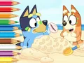 Spel Coloring Book: Bluey On The Beach online