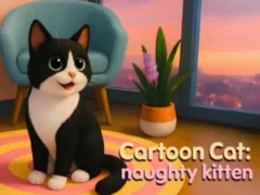 Spel Cartoon Сat: naughty kitten online