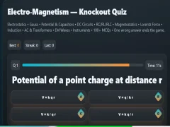 Spel Electro-Magnetism - Knockout Quiz online