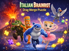 Spel Italian Brainrot Drag Merge Puzzle online