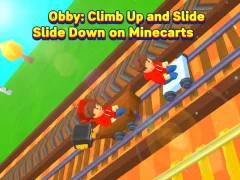 Spel Obby: Climb Up and Slide Down on Minecarts online