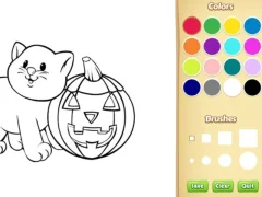 Spel Halloween Coloring Book online