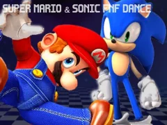 Spel Super Mario & Sonic FNF Dance online