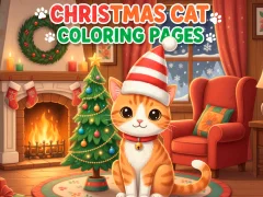 Spel Christmas Cat Coloring Pages online