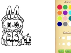 Spel Halloween Labubu Coloring & Drawing Game online