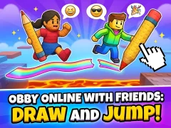 Spel Obby online with friends: Draw and Jump! online
