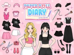 Spel Paper Doll Diary: Dress Up DIY online