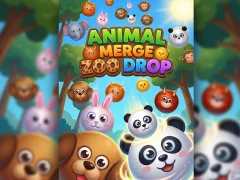 Spel Animal Merge Zoo Drop online