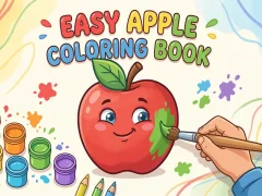Spel Easy Apple Coloring Book online