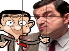 Spel Mr Bean Tile Puzzle online
