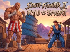 Spel Street Fighter II Ryu vs Sagat online