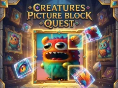 Spel Creatures Picture Block Quest online