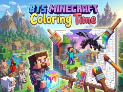 Spel BTS Minecraft Coloring Time online