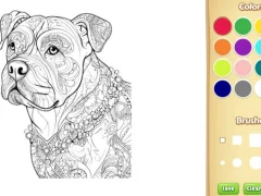 Spel Dog Coloring Book for Adults online