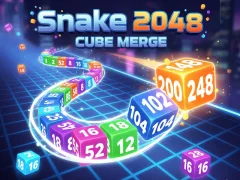 Spel Snake 2048: Cube Merge online