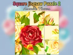 Spel Square jigsaw Puzzle 2  Assemble Flowers online