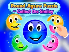 Spel Round jigsaw Puzzle - Collect the Smiley online