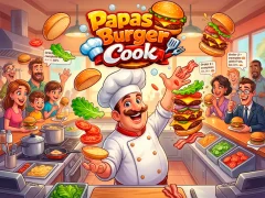 Spel Papas Burger Cook online