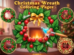 Spel Christmas Wreath Coloring Pages online