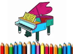 Spel Back To School: Piano Coloring Book online