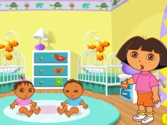 Spel Dora the Explorer Dora's Playtime with the Twins online
