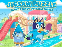 Spel Jigsaw Puzzle: Bluey & Bingo Obstacle Course online