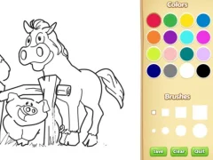 Spel Farm Animals Coloring Book for Kids online