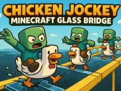 Spel Chicken Jockey: Minecraft Glass Bridge online