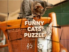 Spel Funny Cats Puzzle online
