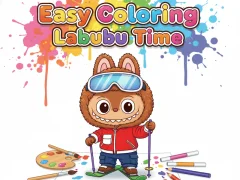 Spel Easy Coloring Labubu Time online