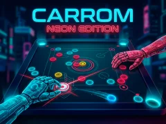 Spel Carrom Neon Edition online