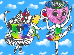 Spel Coloring Book for kids: Ballerina Cappuccina online