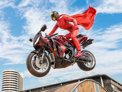 Spel Real Motorbike Super Hero Stunt 3D online
