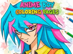 Spel Anime Boy Coloring Pages online